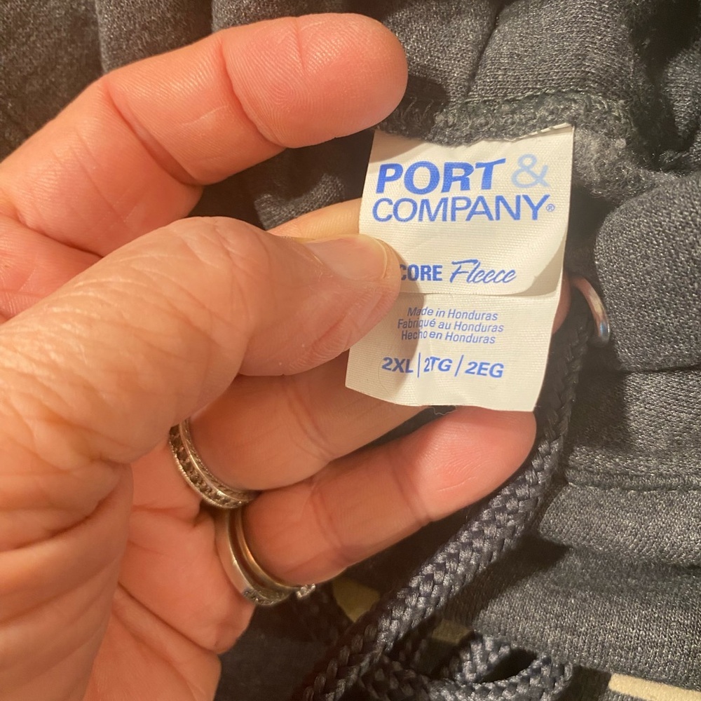 Gray Hoodie with Text Design on Port & Company Tag 2XL (PH) - Picture 7 of 13